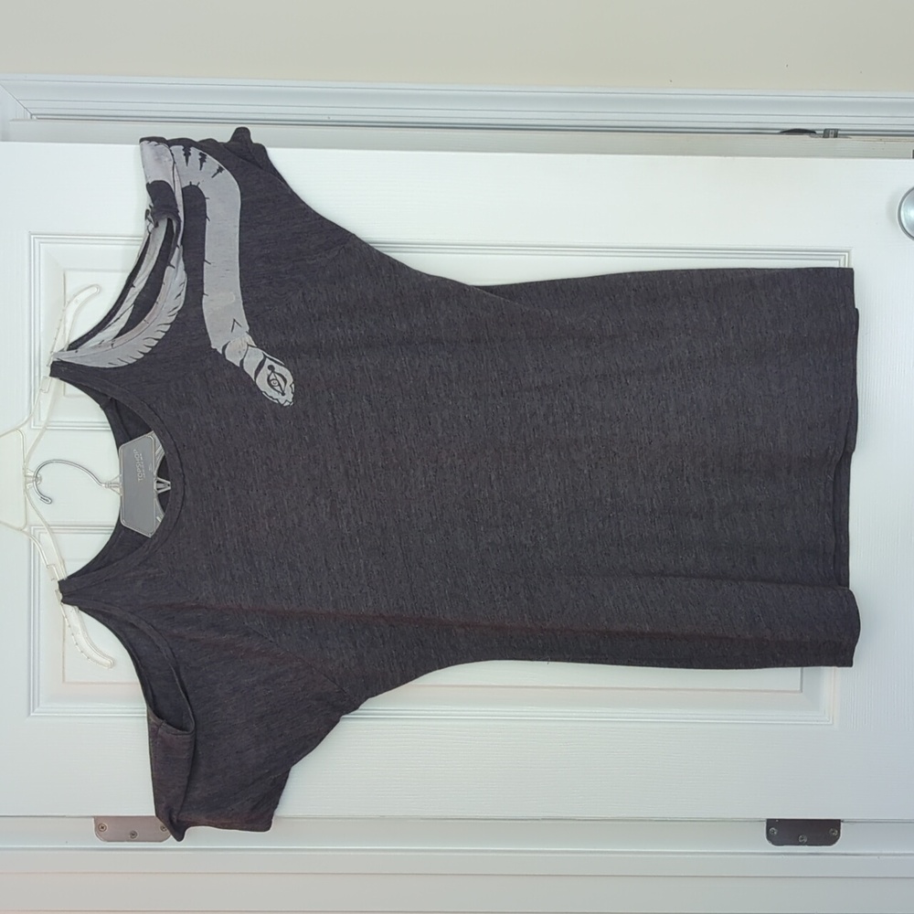 Snake cold shoulder tunic dress Topshop